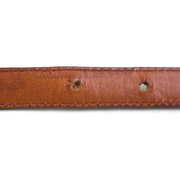 GUESS BROWN REAL LEATHER SNAKE PRINT 5/8"Wd SKINNY CASUAL WOMEN'S BELT Sz M(83T - Picture 13 of 16